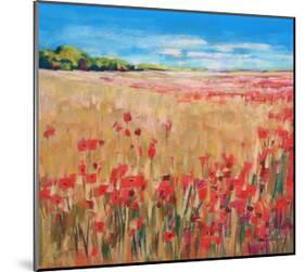 Corn And Poppies III-null-Mounted Art Print