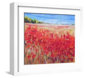 Corn And Poppies IV-null-Framed Art Print