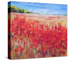 Corn And Poppies IV-null-Stretched Canvas