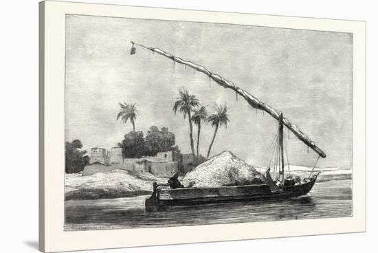 Corn-Barge, Egypt, 1879-null-Stretched Canvas