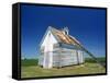 Corn Barn, a Wooden Building on a Farm at Hudson, the Midwest, Illinois, USA-Ken Gillham-Framed Stretched Canvas