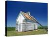 Corn Barn, a Wooden Building on a Farm at Hudson, the Midwest, Illinois, USA-Ken Gillham-Stretched Canvas