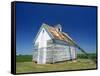 Corn Barn, a Wooden Building on a Farm at Hudson, the Midwest, Illinois, USA-Ken Gillham-Framed Stretched Canvas