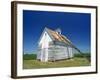 Corn Barn, a Wooden Building on a Farm at Hudson, the Midwest, Illinois, USA-Ken Gillham-Framed Photographic Print