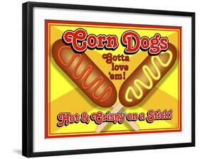 Corn Dogs Sign-Mark Frost-Framed Giclee Print