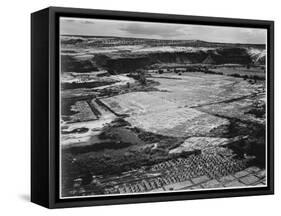 Corn Field Indian Farm Near Tuba City Arizona In Rain 1941. 1941-Ansel Adams-Framed Stretched Canvas