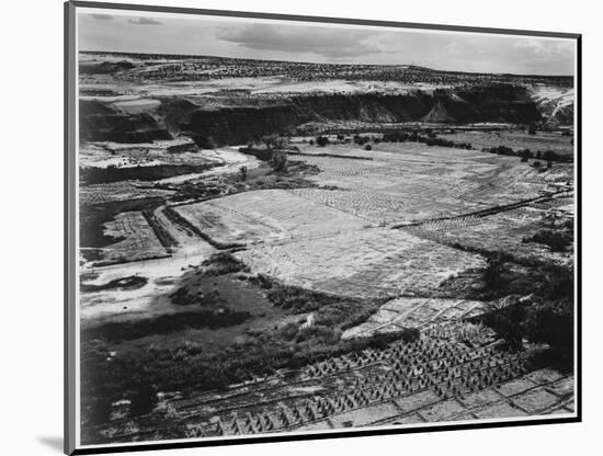 Corn Field Indian Farm Near Tuba City Arizona In Rain 1941. 1941-Ansel Adams-Mounted Art Print