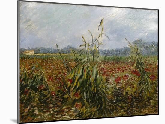 Corn Fields and Poppies, 1888-Vincent van Gogh-Mounted Giclee Print