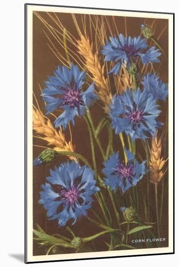 Corn Flowers and Wheat-null-Mounted Art Print