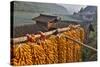 Corn Hanging to Dry in Old Farm House, China Kunming District-Darrell Gulin-Stretched Canvas