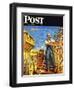 "Corn Harvest," Saturday Evening Post Cover, October 9, 1948-Mead Schaeffer-Framed Giclee Print