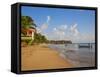 Corn Islands, Little Corn Island, Beach Bar Near the Viillage, Nicaragua-Jane Sweeney-Framed Stretched Canvas