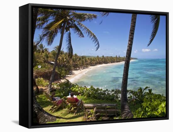 Corn Islands, Little Corn Island, Coral and Iguana Beach, Nicaragua-Jane Sweeney-Framed Stretched Canvas