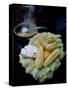 Corn on the Cob with Local Cheese, Ollantaytambo, Peru-Cindy Miller Hopkins-Stretched Canvas