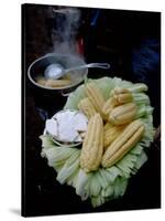 Corn on the Cob with Local Cheese, Ollantaytambo, Peru-Cindy Miller Hopkins-Stretched Canvas