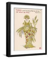 Corn Personified - Wheat (Triticum) - Barley (Hordium) - Rye (Secale Cereale)-null-Framed Art Print