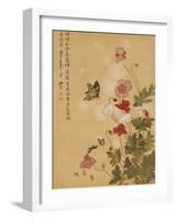 Corn Poppy and Butterflies, 1702-Ma Yuanyu-Framed Giclee Print