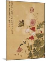 Corn Poppy and Butterflies, 1702-Ma Yuanyu-Mounted Giclee Print