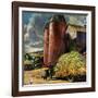 "Corn Silos,"September 1, 1950-Peter Helck-Framed Giclee Print