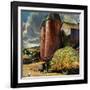 "Corn Silos,"September 1, 1950-Peter Helck-Framed Giclee Print