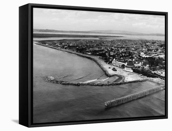 Cornado San Diego Aerial 1915-Harold Taylor-Framed Stretched Canvas