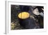 Cornbread and Coffee on a Campfire, Confederate Living History Demonstration, Shiloh, Tennessee-null-Framed Photographic Print