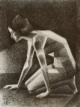 Cubistic Sitting Nude (2014)-Corne Akkers-Giclee Print