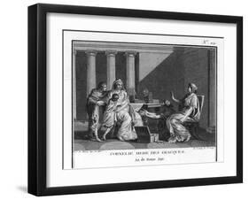Cornelia Mother of the Gracchi Who When Asked by an Inquisitive Visitor-Augustyn Mirys-Framed Art Print