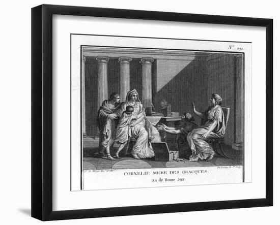 Cornelia Mother of the Gracchi Who When Asked by an Inquisitive Visitor-Augustyn Mirys-Framed Art Print