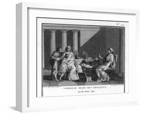 Cornelia Mother of the Gracchi Who When Asked by an Inquisitive Visitor-Augustyn Mirys-Framed Art Print