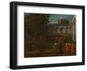 Cornelis Calkoen on his Way to his Audience with Sultan Ahmed III, c.1727-30-Jean Baptiste Vanmour-Framed Giclee Print