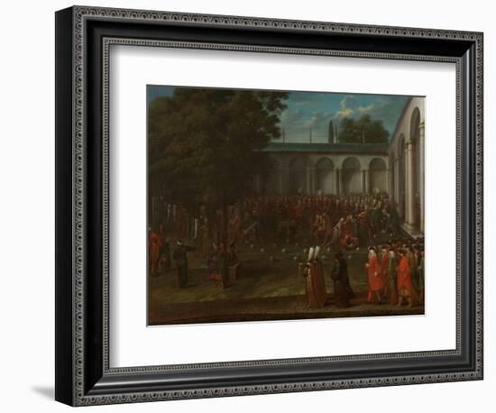 Cornelis Calkoen on his Way to his Audience with Sultan Ahmed III, c.1727-30-Jean Baptiste Vanmour-Framed Giclee Print