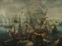 The Explosion of the Spanish Flagship during the Battle of Gibraltar, c.1621-Cornelis Claesz Van Wieringen-Stretched Canvas