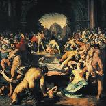 Massacre of Innocents, Central Panel of Triptych-Cornelis Cornelisz Van Haarlem-Laminated Giclee Print