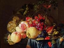 Bouquet of Fruit with Eucharistic Symbols on a Ledge Below-Cornelis de Heem-Giclee Print