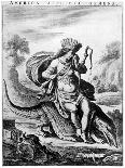 Allegorical View of America, Early 17th Century-Cornelis de Visscher-Stretched Canvas