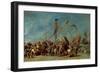 Cornelis de Wael / 'Landing and combat', 17th century, Flemish School, Oil on canvas, 62 cm x 11...-CORNELIS DE WAEL-Framed Premium Giclee Print