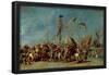 Cornelis de Wael / 'Landing and combat', 17th century, Flemish School, Oil on canvas, 62 cm x 11...-CORNELIS DE WAEL-Framed Poster