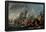 Cornelis de Wael / 'Naval combat between Spaniards and Turks', 17th century, Flemish School, Oil...-CORNELIS DE WAEL-Framed Poster