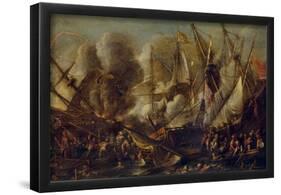 Cornelis de Wael / 'Shipwreck', 17th century, Flemish School, Oil on canvas, 62 cm x 110 cm, P01...-CORNELIS DE WAEL-Framed Poster