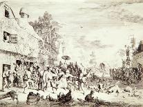 Country Kermis, 1680-1704-Cornelis Dusart-Framed Art Print