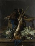 Still Life with a Hare and a Black Rooster-Cornelis Lelienbergh-Art Print