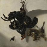 Still Life with a Hare and a Black Rooster-Cornelis Lelienbergh-Art Print