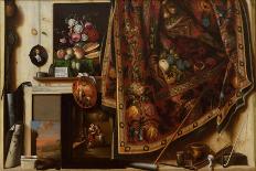 Trompe L'Oeil with Studio Wall and Vanitas Still Life, 1668-Cornelis Norbertus Gijsbrechts-Stretched Canvas