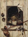 Trompe L'Oeil with Studio Wall and Vanitas Still Life, 1668-Cornelis Norbertus Gysbrechts-Giclee Print