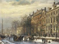 View on the Herengracht Along the Amstel at Amsterdam-Cornelis Springer-Giclee Print
