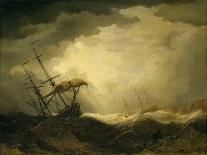 Ships Driving onto a Rocky Shore in a Heavy Sea, Late 17Th Century (Oil on Canvas)-Cornelis Van De Velde-Giclee Print