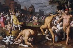 The Fall of the Titans, Ca 1590-Cornelis Van Haarlem-Framed Giclee Print