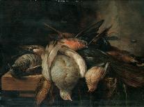 Dead Birds on a Ledge, 1651-Cornelis van Lelienbergh-Mounted Giclee Print