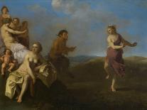 Italianate Landscape with Diana and Callisto with a Goatherd near a Ruined Castle (Oil on Panel)-Cornelis Van Poelenburgh Or Poelenburch-Giclee Print